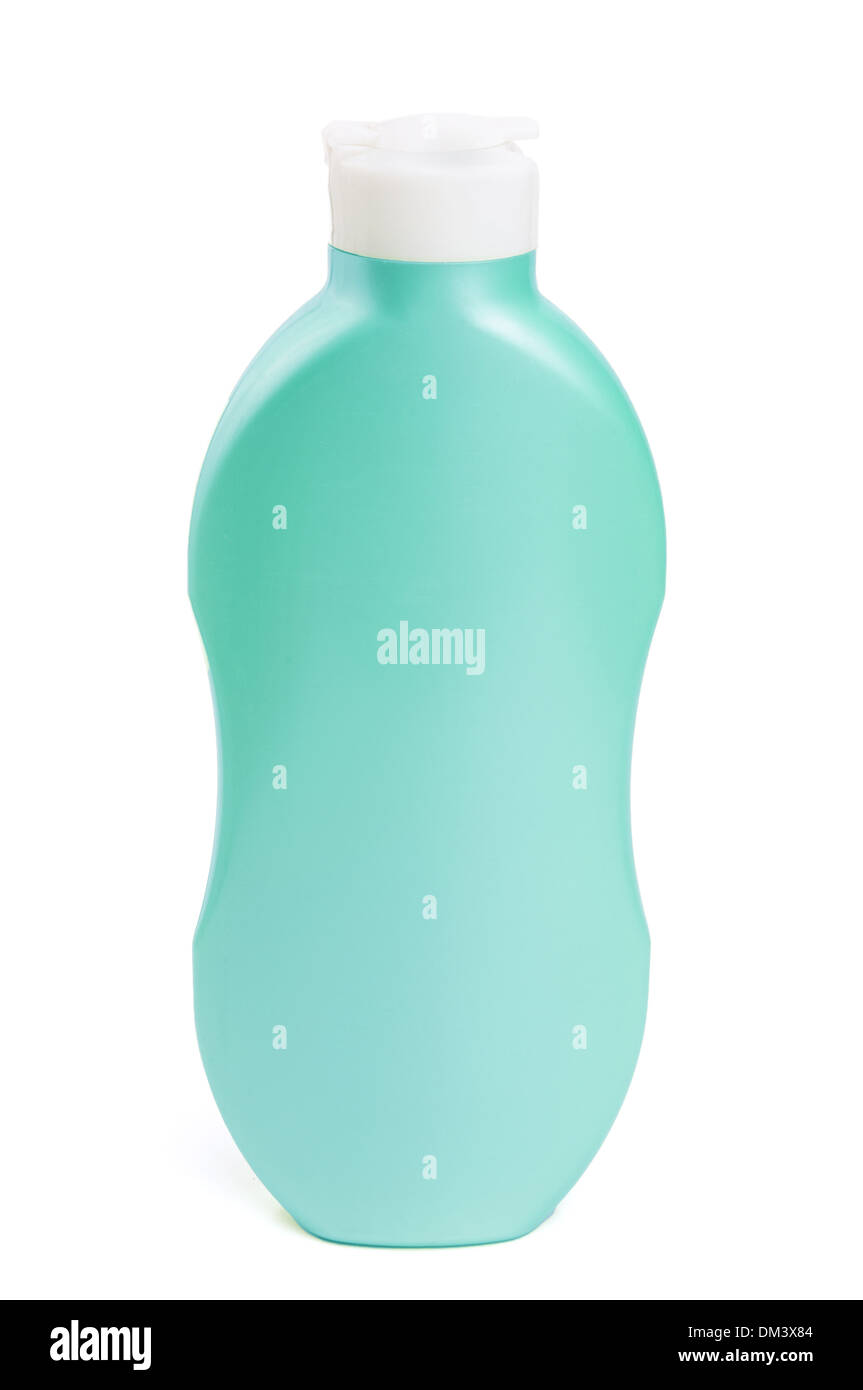 Shampoo-Flasche isoliert auf weiss Stockfoto