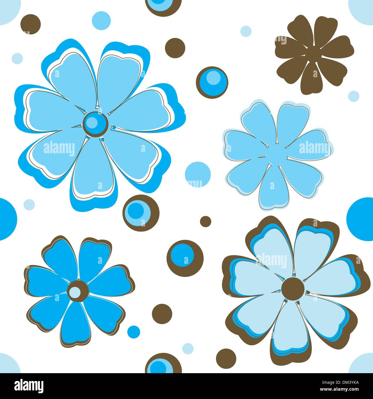 Hintergrund mit Farbe Blumen. Vektor-Illustration Stock Vektor