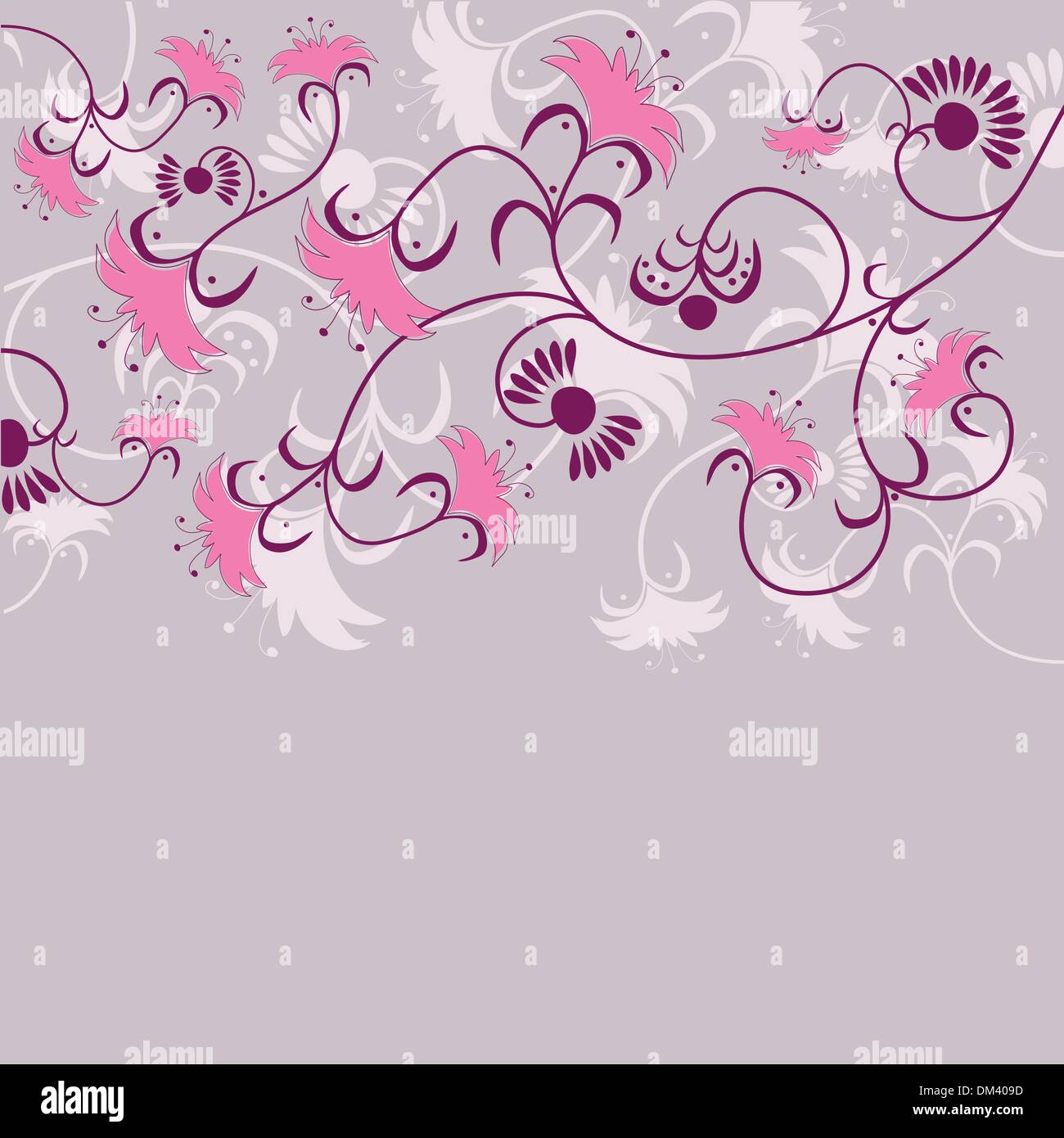 Hintergrund mit Farbe Blumen. Vektor-Illustration Stock Vektor