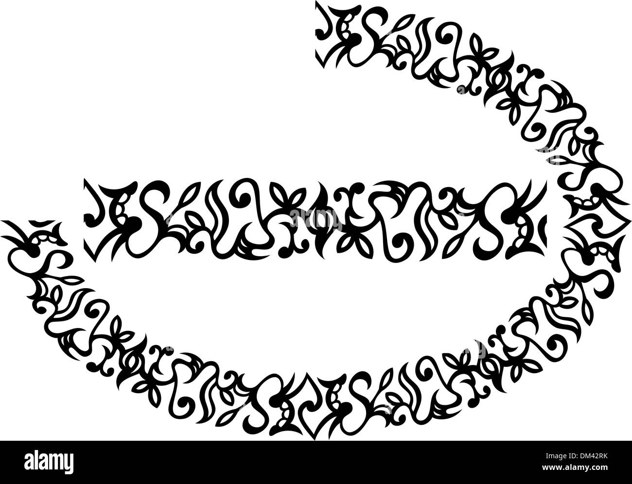 Filigrane nahtloser Vektor Grenze Stock Vektor