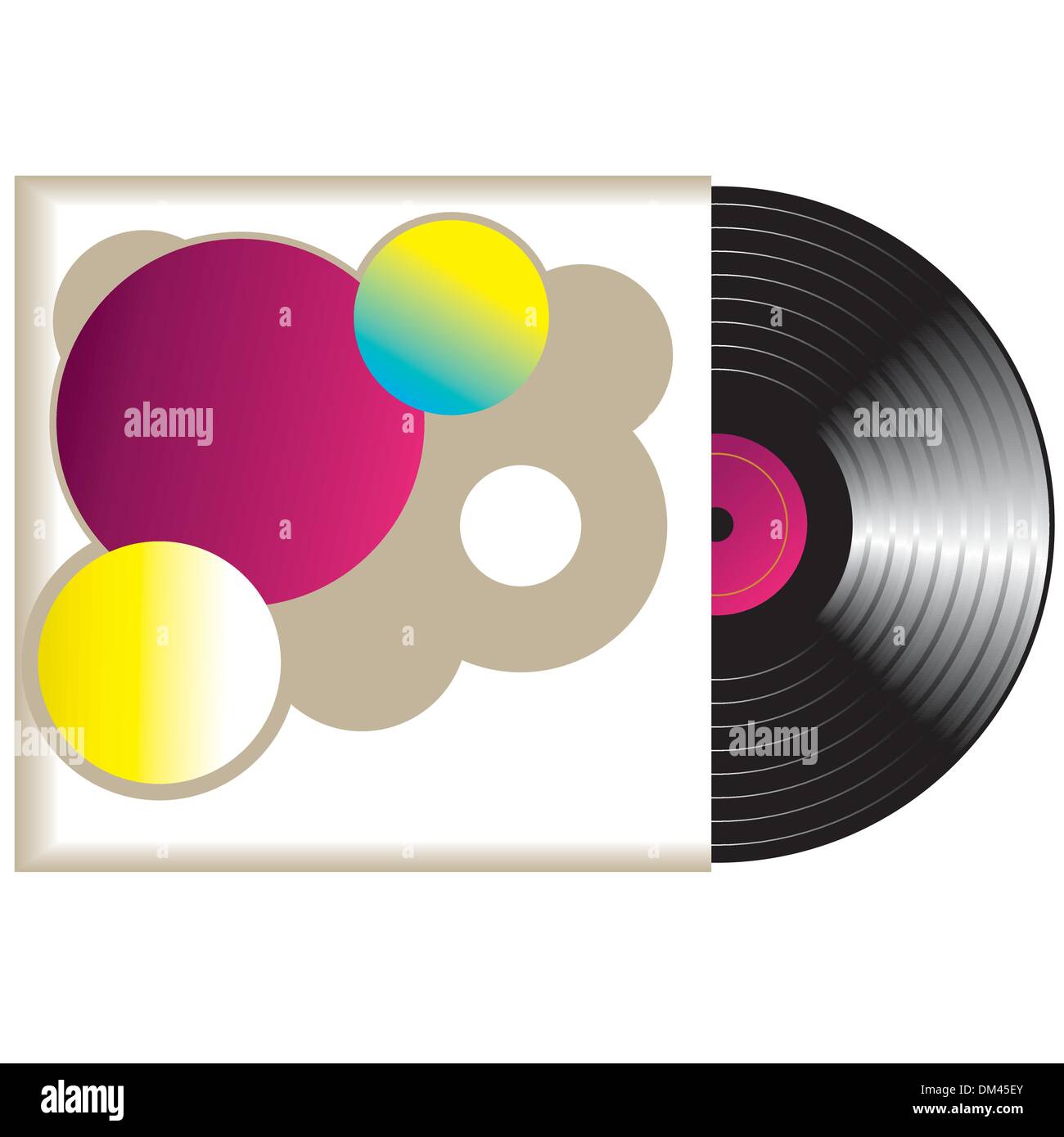 Retro Vinyl Record. Vektor-illustration Stock Vektor