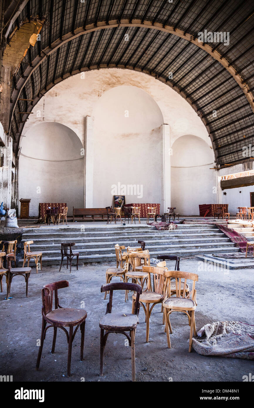 Unvollendete neue koptische Kathedrale von Luxor. Mitten in der Nachmahd des arabischen Frühlings bleibt es ist Fertigstellung ungewiss. Ägypten. Stockfoto