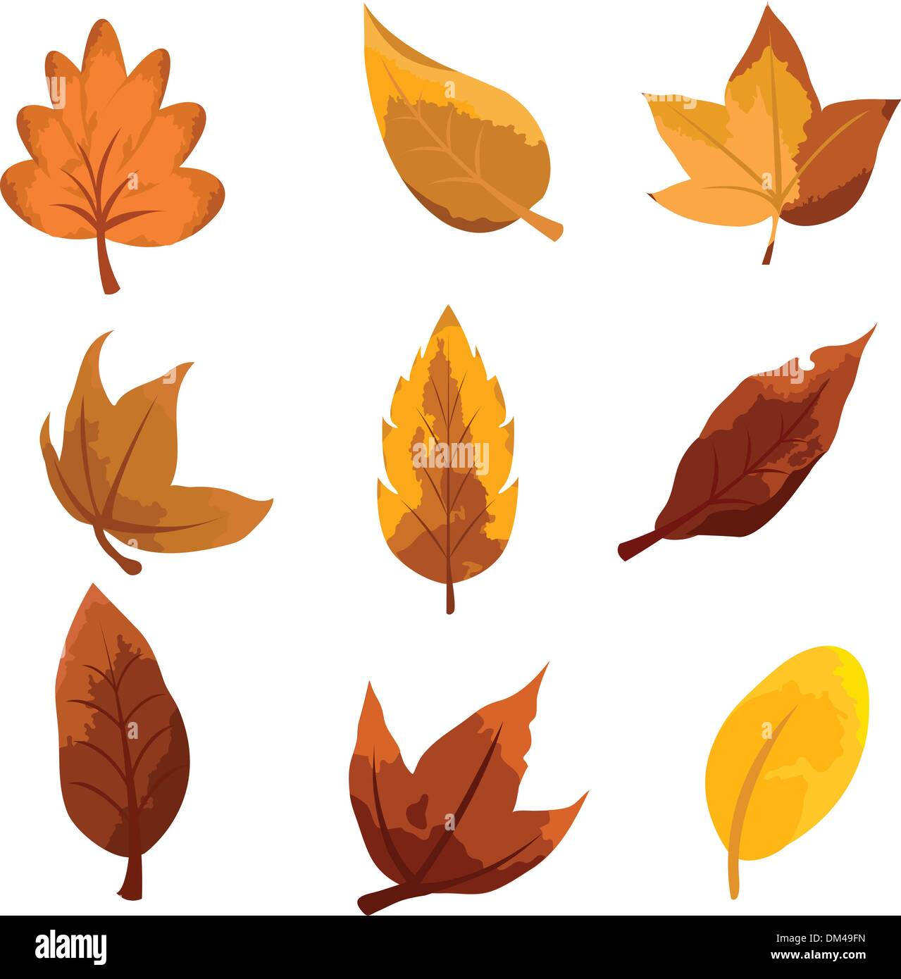 Blätter im Herbst Hintergrund Stock Vektor