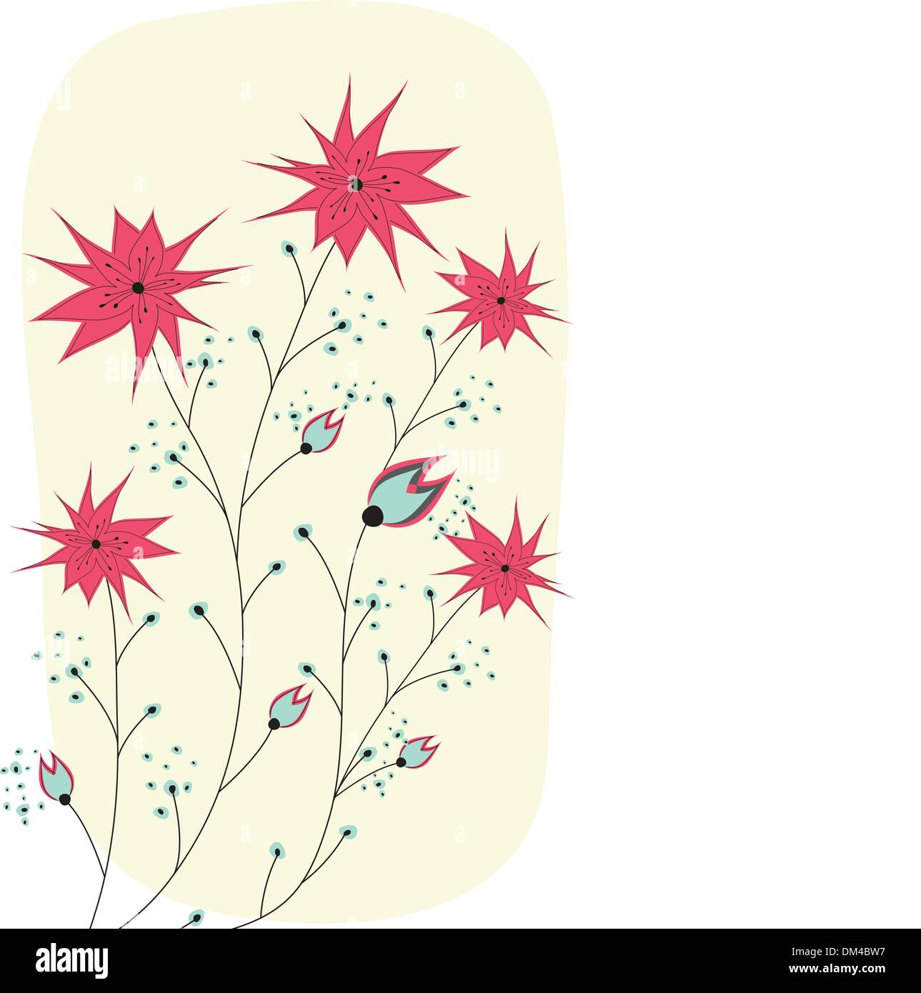 Zusammenfassung Hintergrund mit Blumen. Vektor-illustration Stock Vektor