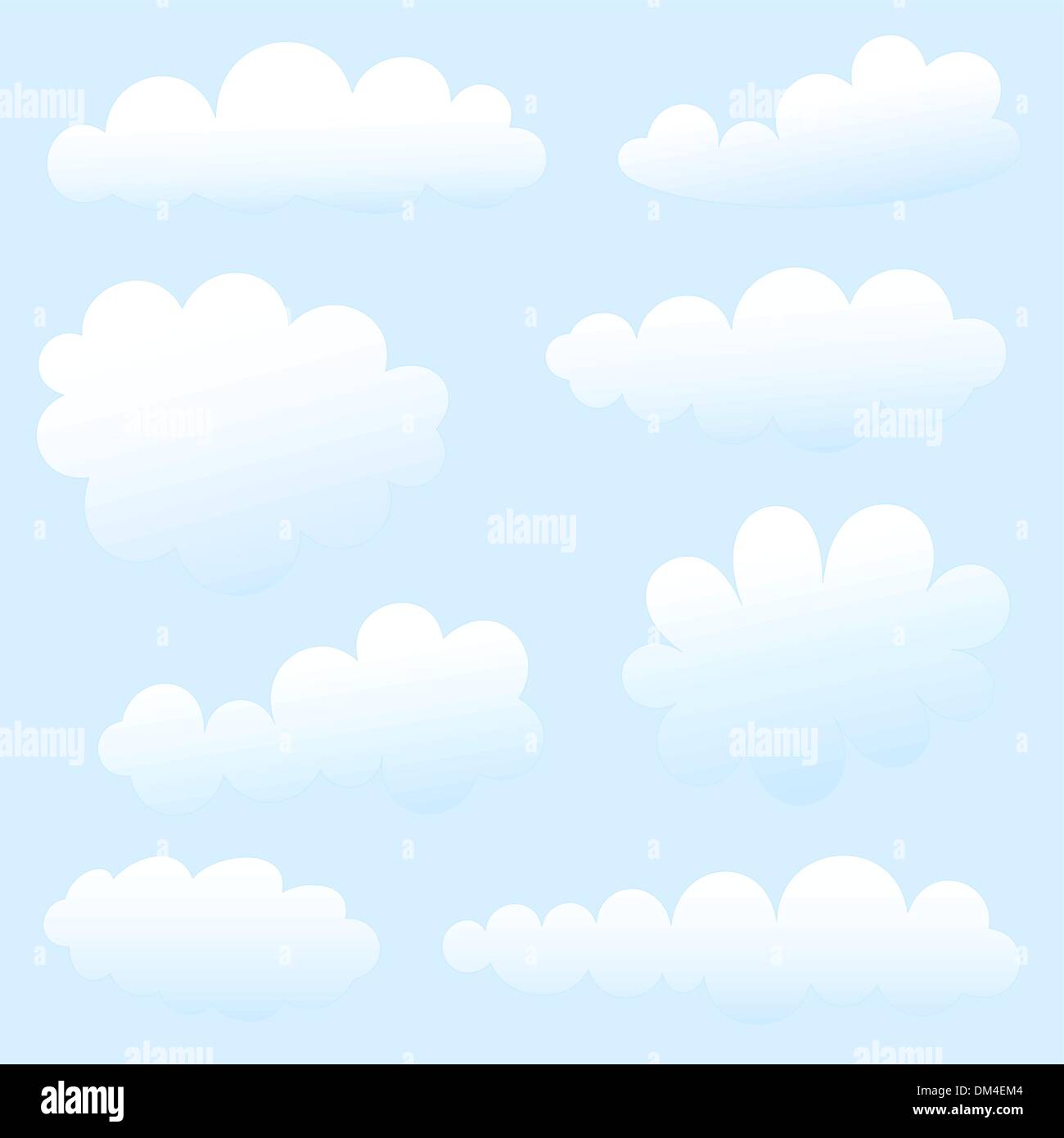 Wolken-Sammlung Stock Vektor