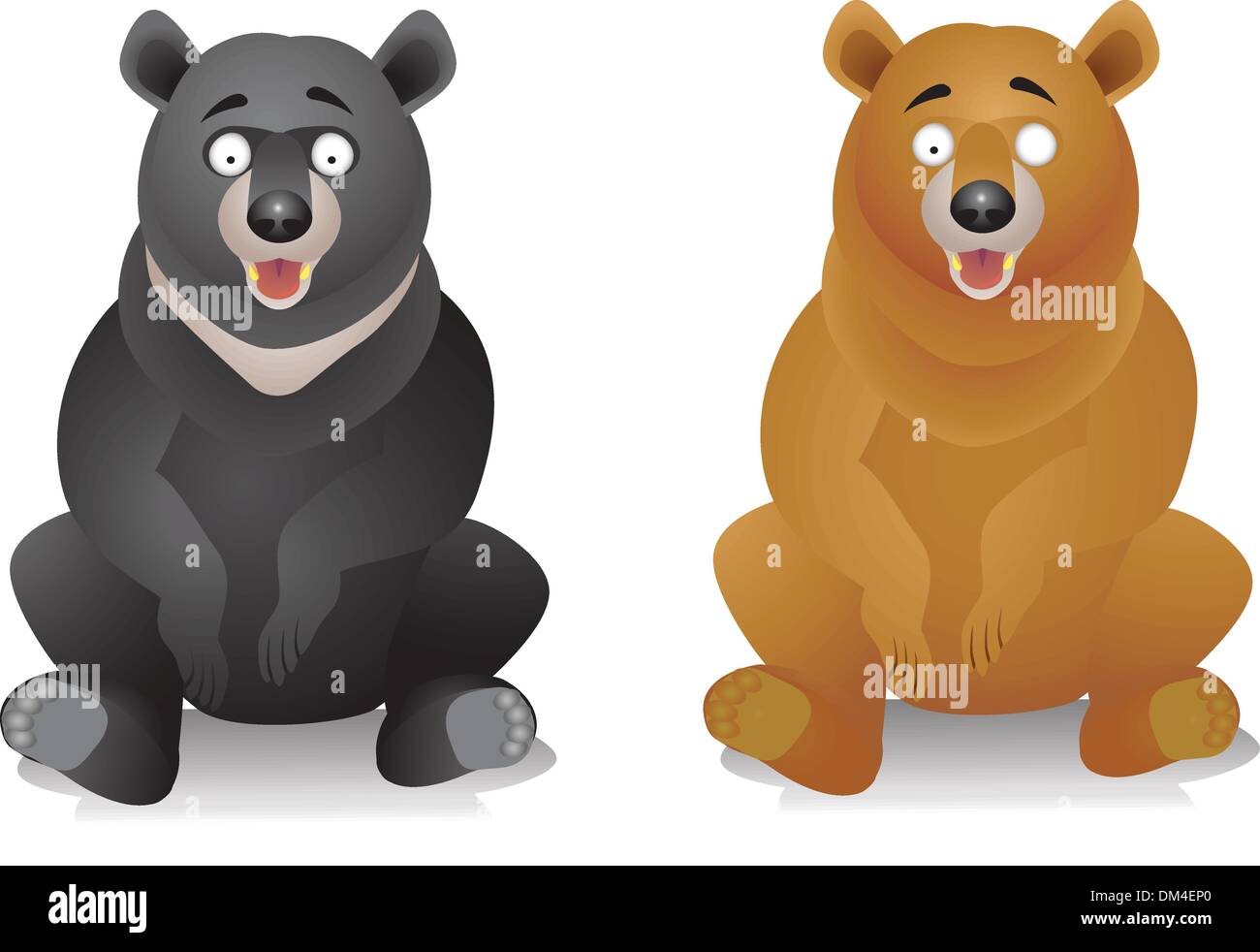 Zwei Bären cartoon Stock Vektor