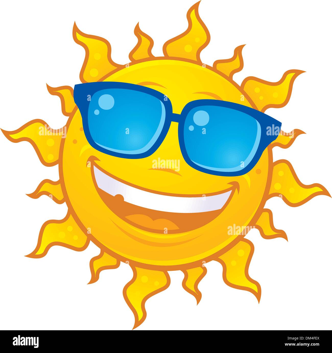 Sonne tragen Sonnenbrillen Stock Vektor