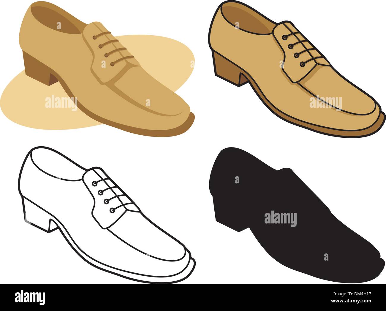 Männliche Schuh 1 Stock Vektor