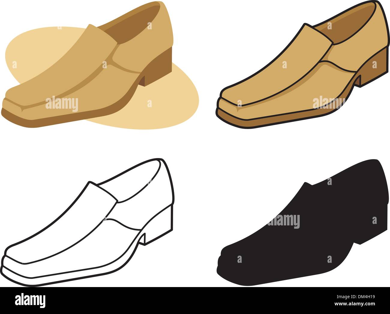 Männliche Schuh 3 Stock Vektor