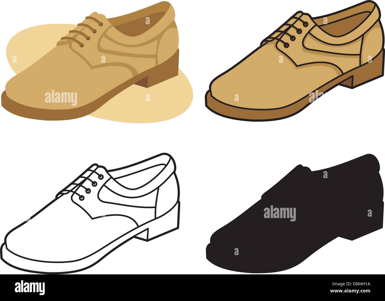 Männliche Schuh 4 Stock Vektor