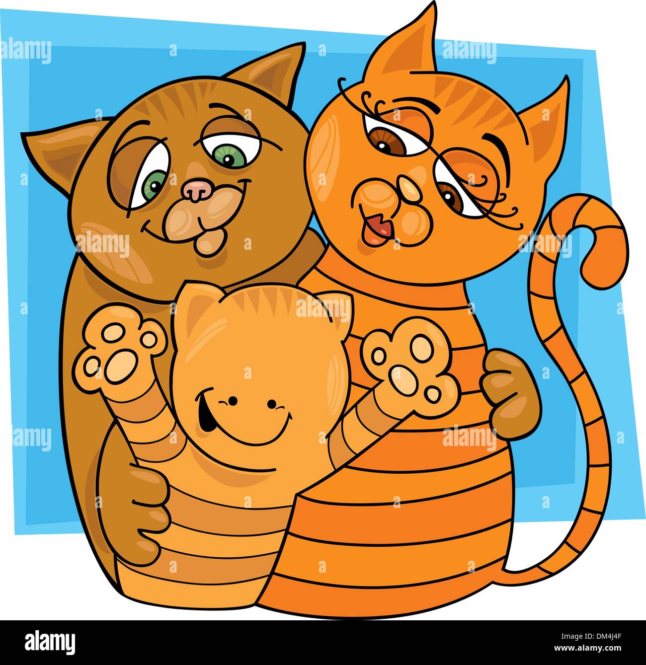 Katzen-Familie Stock Vektor