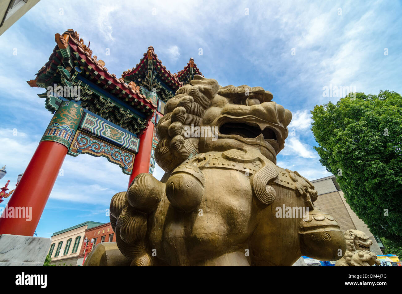 Eingang zu Chinatown in der Innenstadt von Portland, Oregon Stockfoto