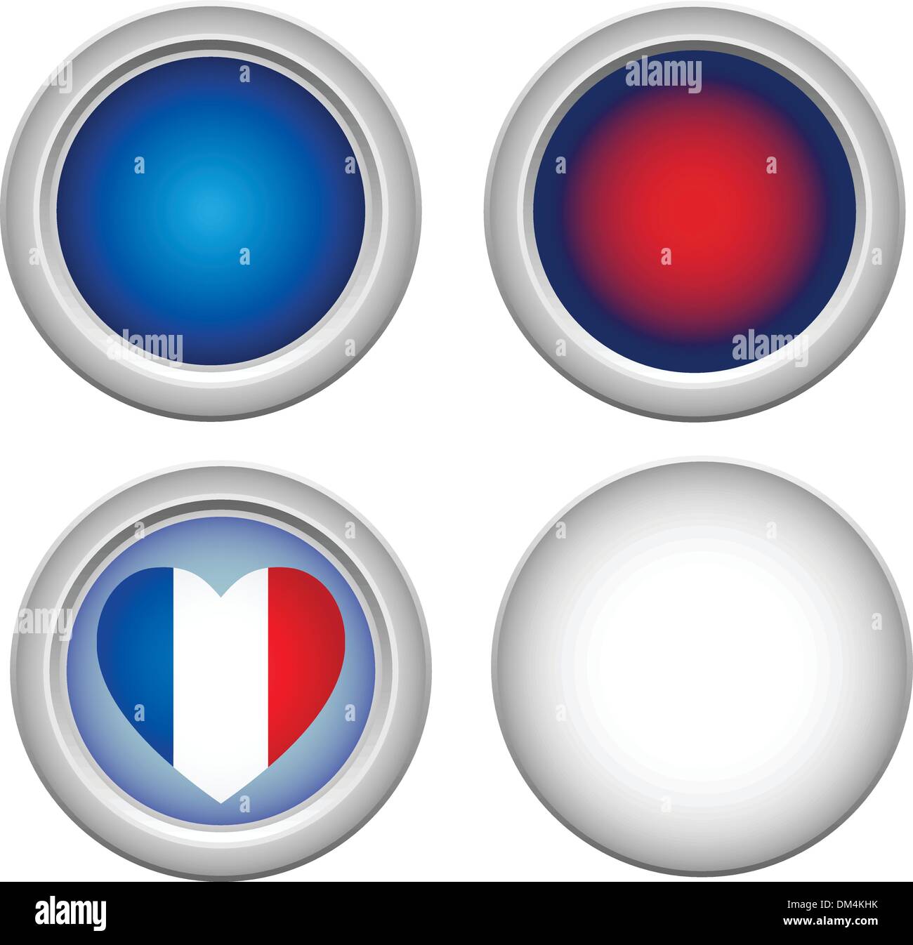 Frankreich-Tasten Stock Vektor