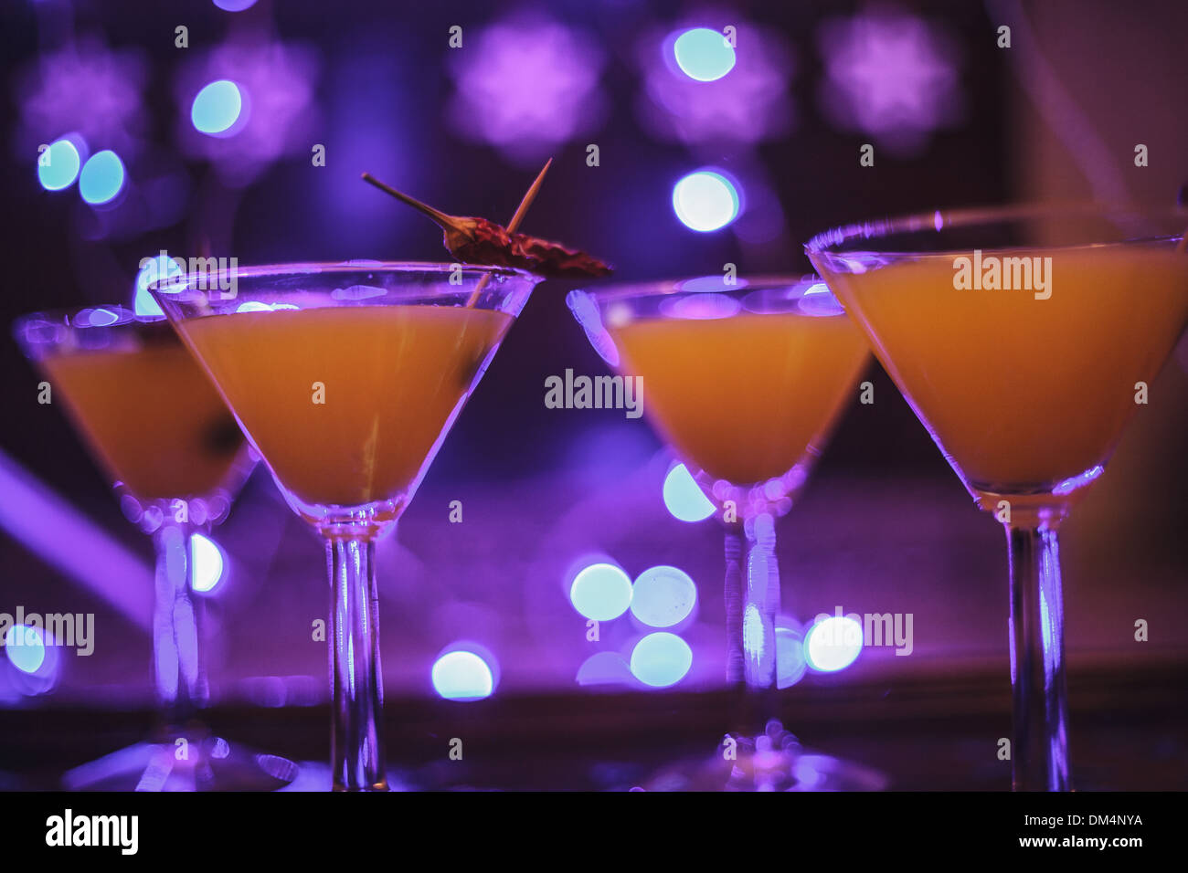 Festliche Cocktails. Stockfoto