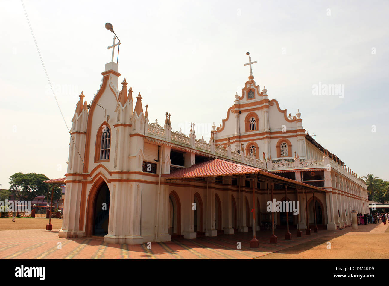 Katholische Kirche St. Georg Edathua Kuttanad Alappuzha Kerala Indien Stockfoto
