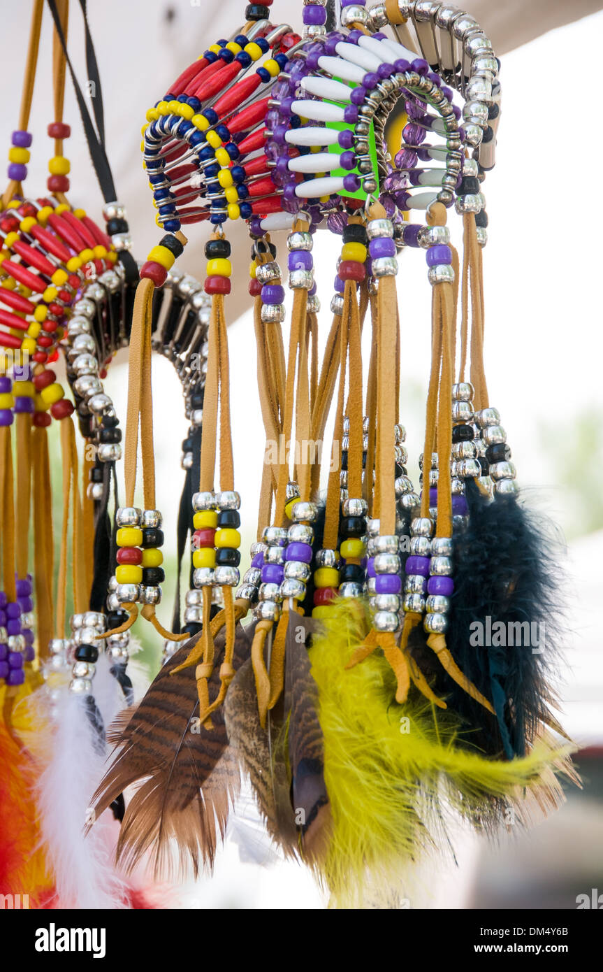 Native Ornamente auf Verkauf Kahnawake Quebec Kanada Stockfoto