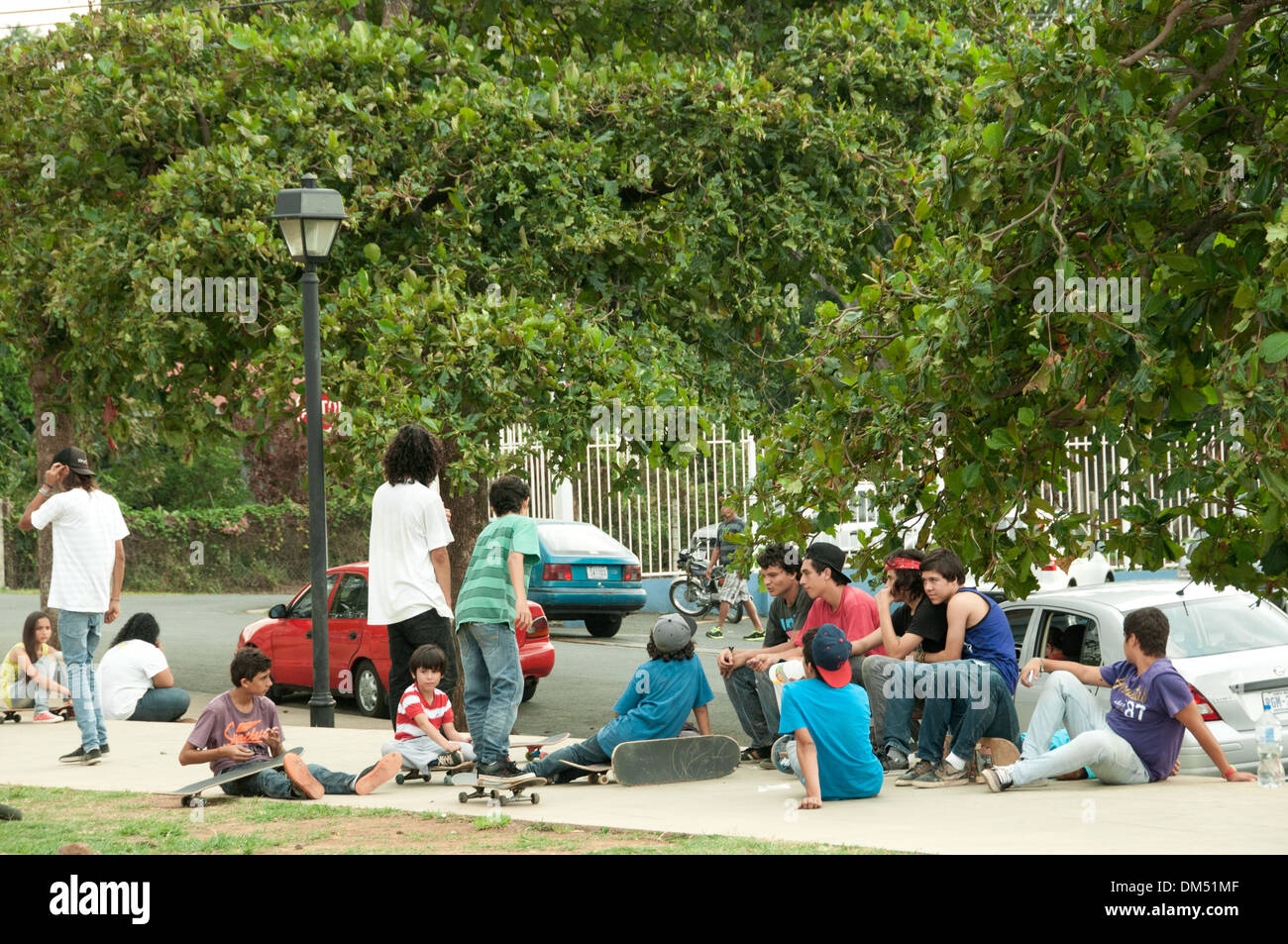 Gruppe von Jugendlichen Zentraltal Costa Rica Stockfoto