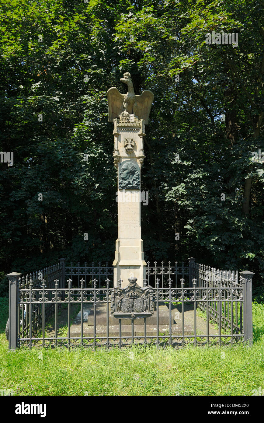 Deutschland Krefeld Rhein unteren Rhein Rheinland Nordrhein-Westfalen Krefeld Wald Holz Hückelsmay Denkmal sieben-jährigen Krieg Stockfoto