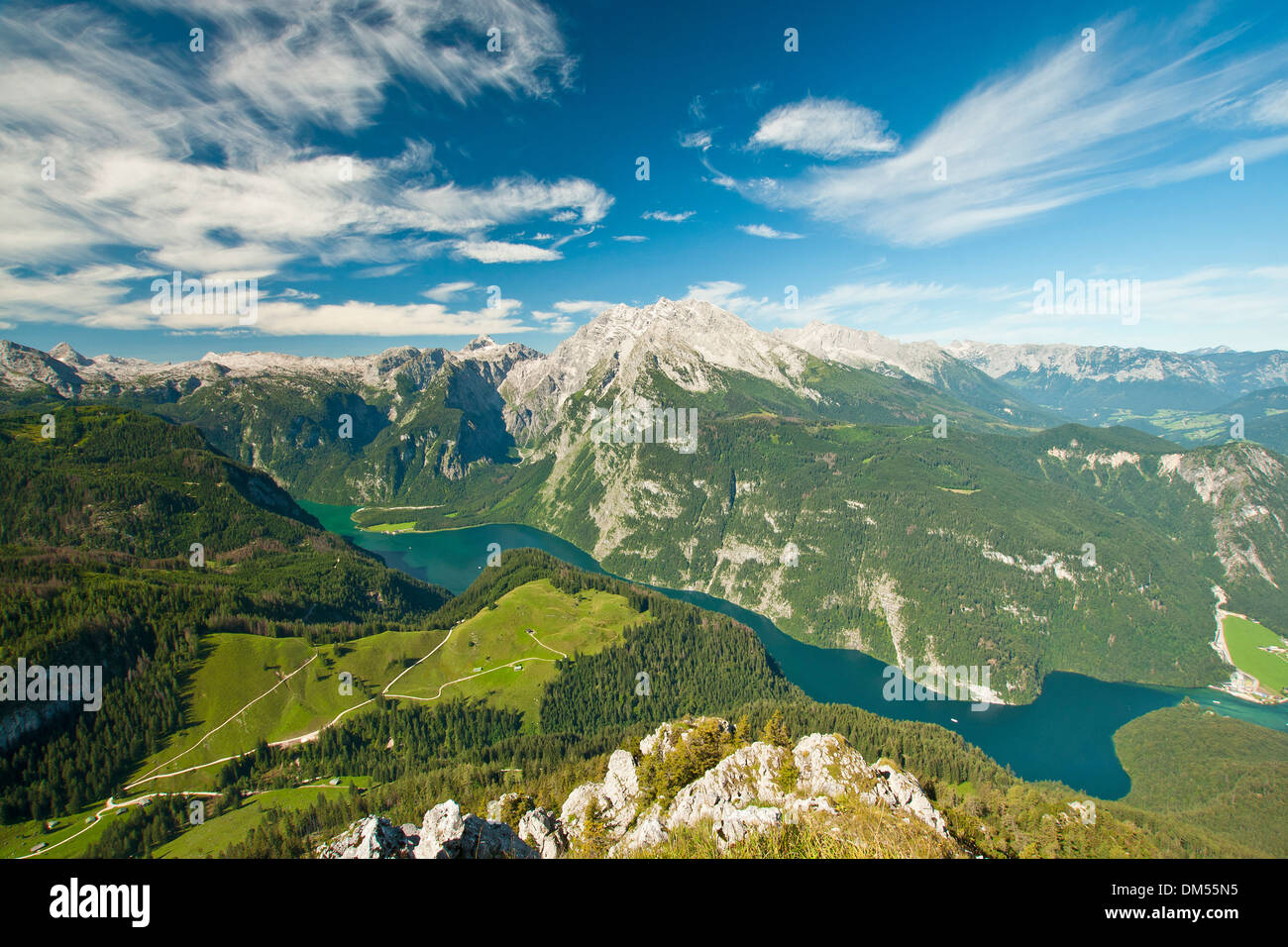 Bayern Panorama Alpen Bayern Tourismus Deutschland Land national Alamy Berchtesgadener Berge Berchtesgaden oberen himmelblauen Klippe Stockfotografie Himmel -