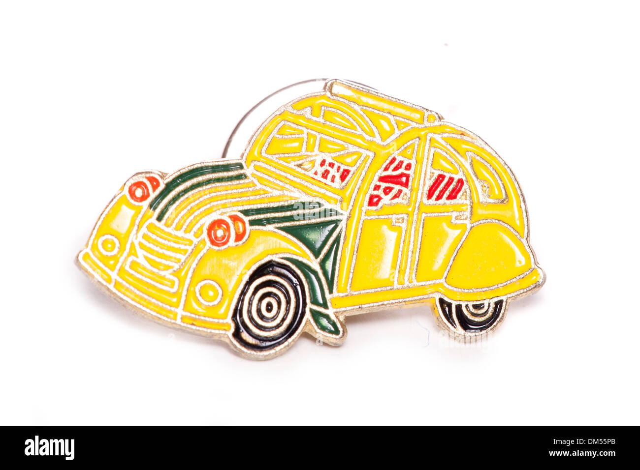 Citroen 2cv Emaille Pin Abzeichen Studio Ausschnitt Stockfoto