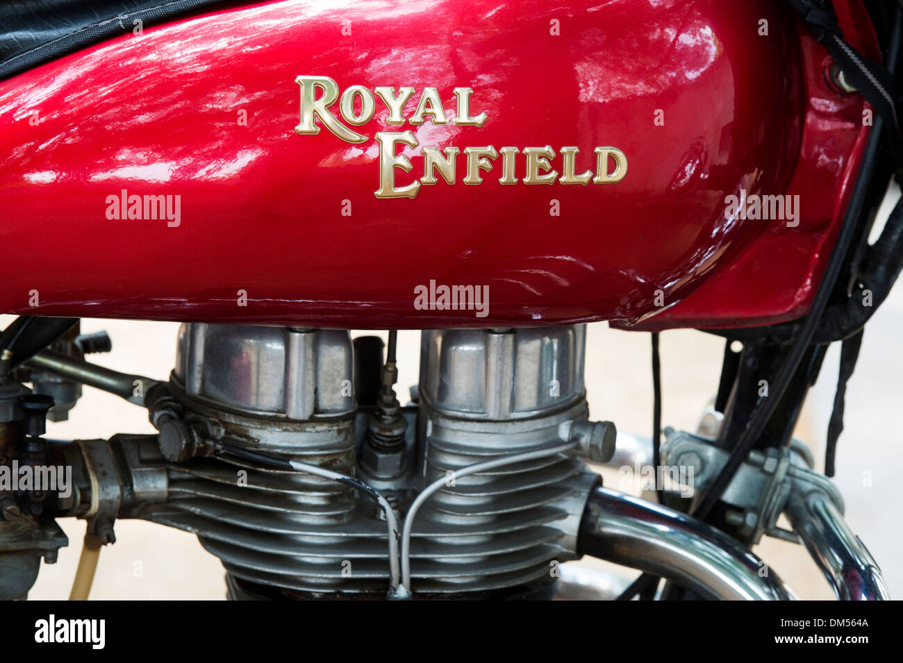 Royal Enfield 350 Bullet Motorrad. Made in India Stockfoto