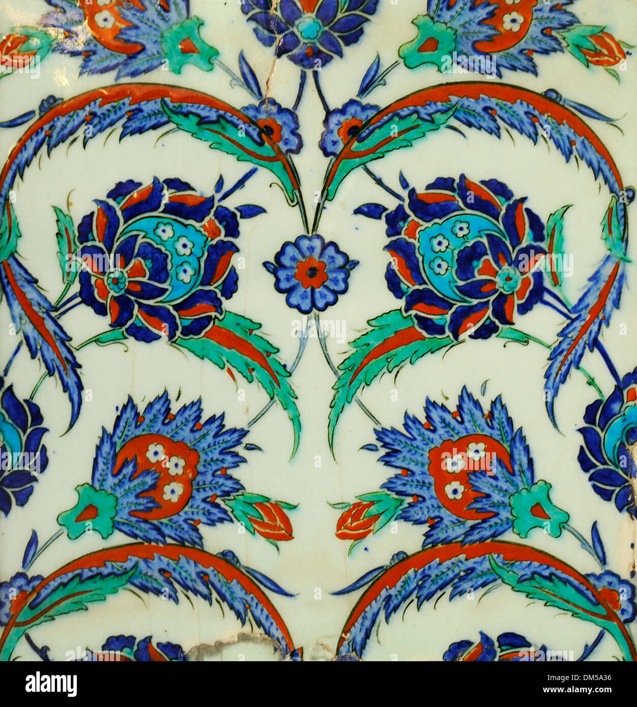 Iznik Fliesen auf der Veranda der Rüstem Paşa Camii, Istanbul, Türkei-130910 30967 Stockfoto