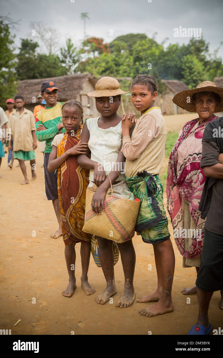 Dorf im ländlichen Vatomandry Bezirk, Madagaskar Stockfoto