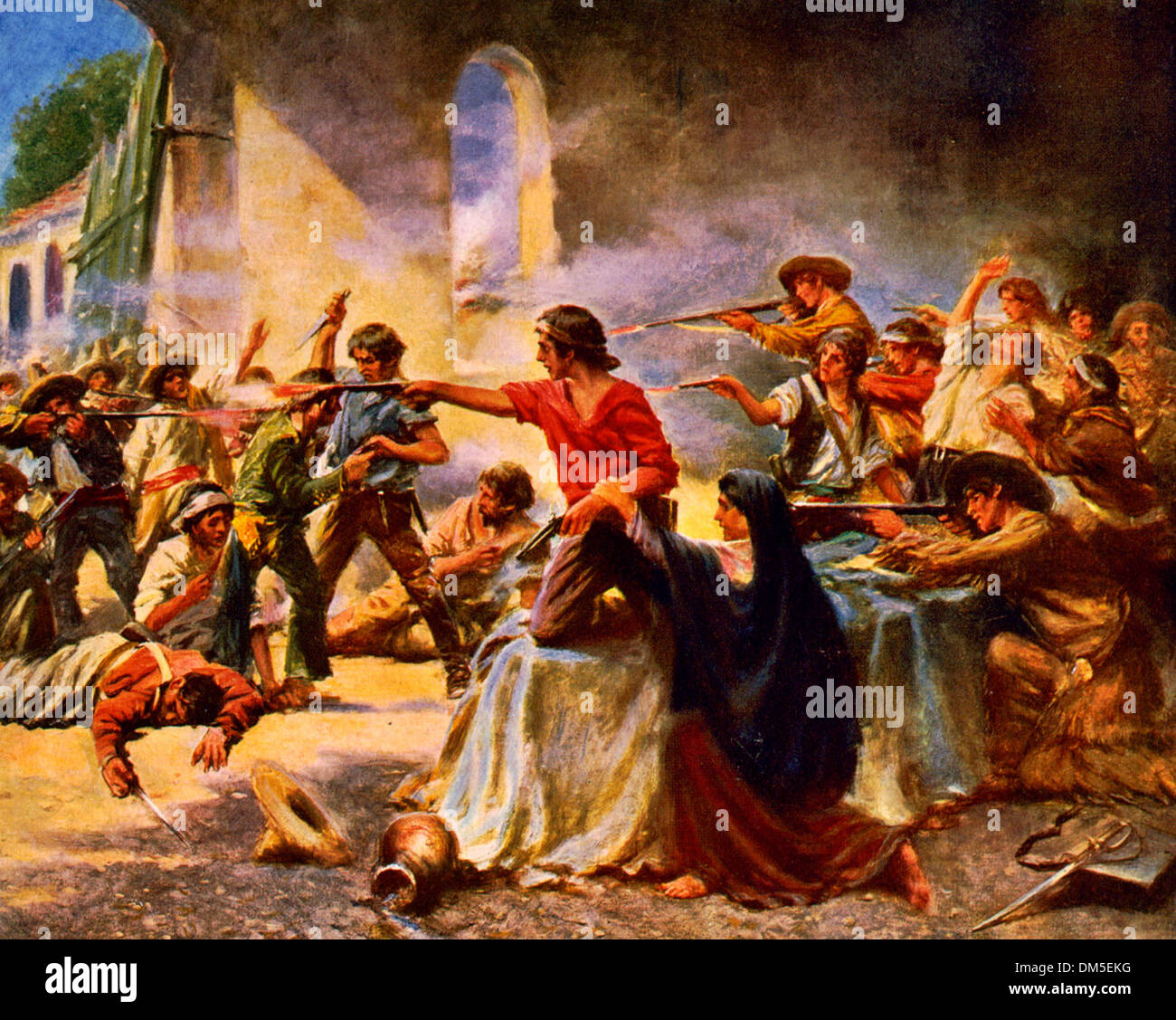 Schlacht von Alamo, San Antonio, Texas, 1836 Stockfoto