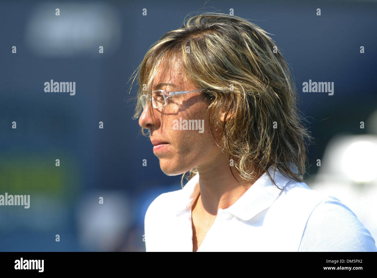 4. August 2005 - Carlsbad, Kalifornien, USA - FRANCESCA SCHIAVONE aus Italien, in der Tennis-Turnier, ein US-Serie im La Costa Resort and Spa öffnen (Credit-Bild: © Luciano Borsari/ZUMApress.com) Stockfoto