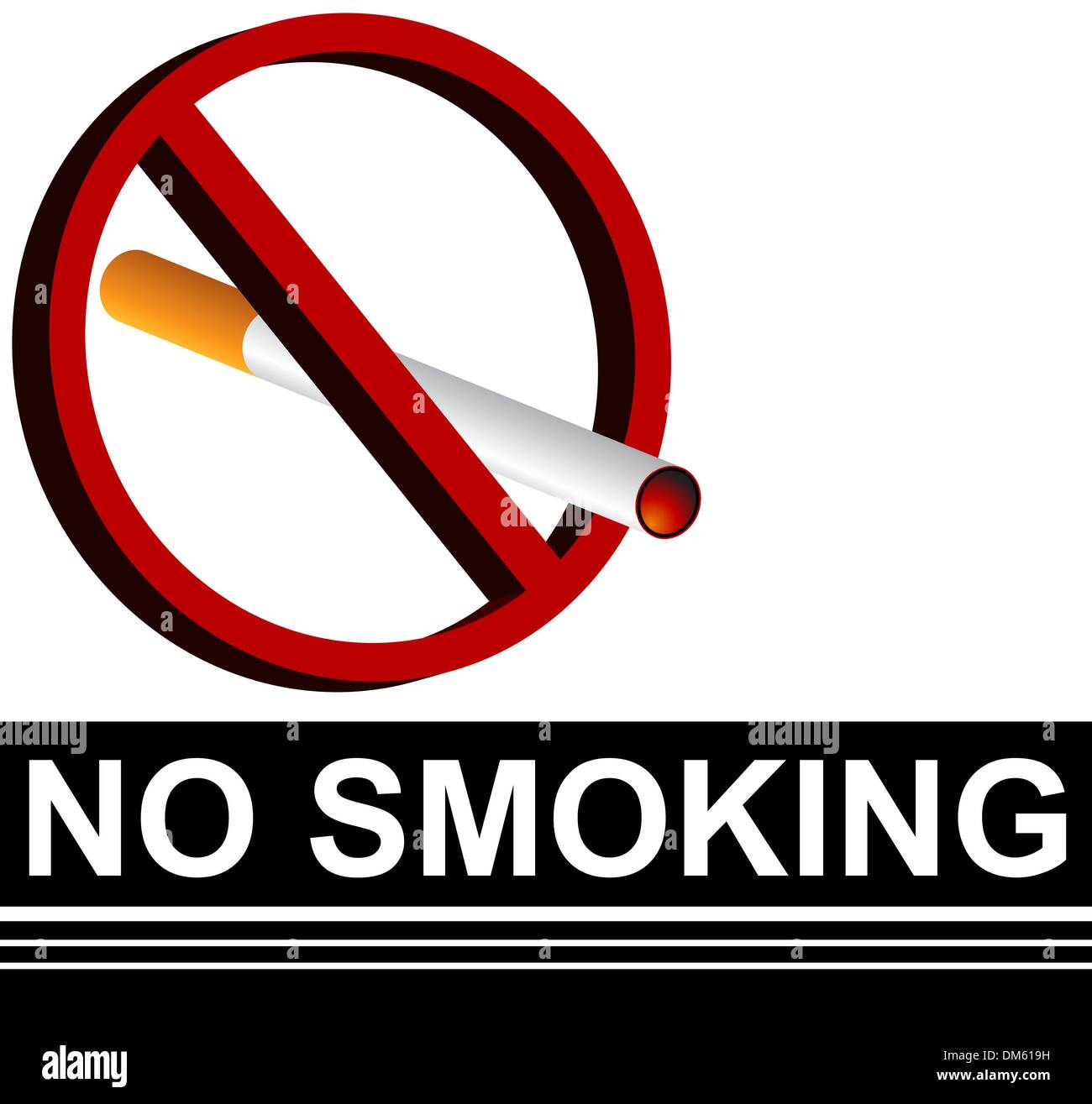 Kein Rauchen Zeichen Stock Vektor