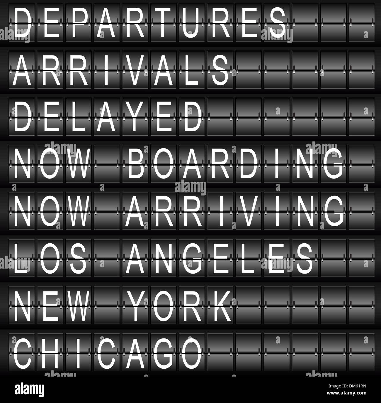 Travel Station Zeitplan Board Stock Vektor