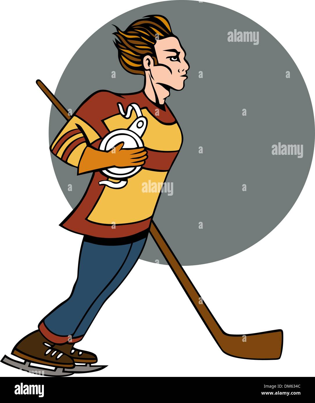 Eishockey-Spieler Stock Vektor