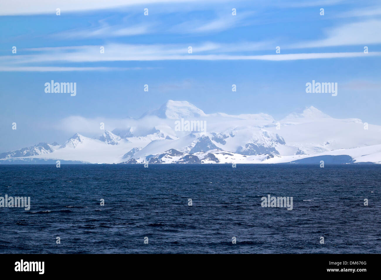 Eisige Landschaft, Aussichtspunkt, Weddellmeer, Antarktis Stockfoto