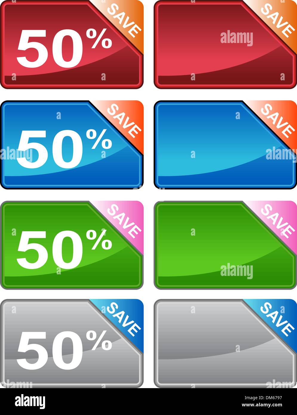 Rabatt Preis Set Stock Vektor