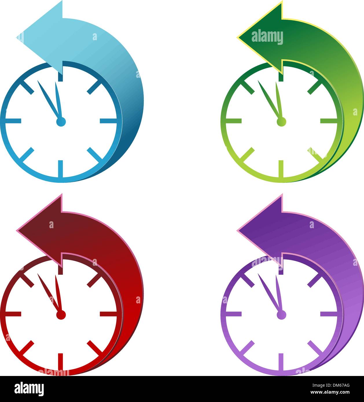 Daylight Savings Time Clock Stock Vektor