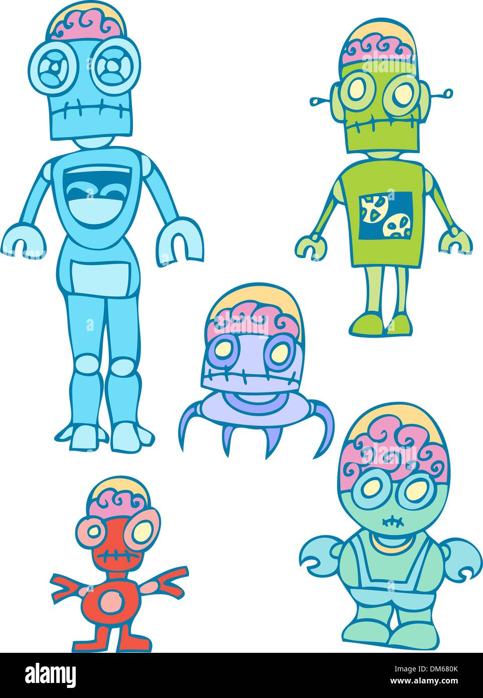 Robot Brains - Transplantation Stock Vektor