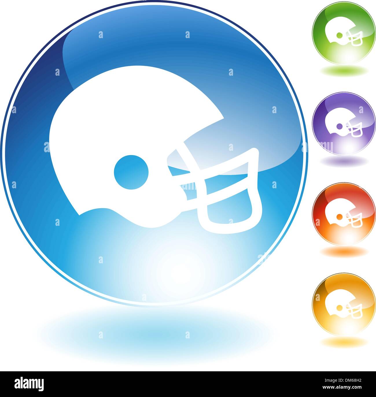 Football Helm Crystal Icon Stock Vektor