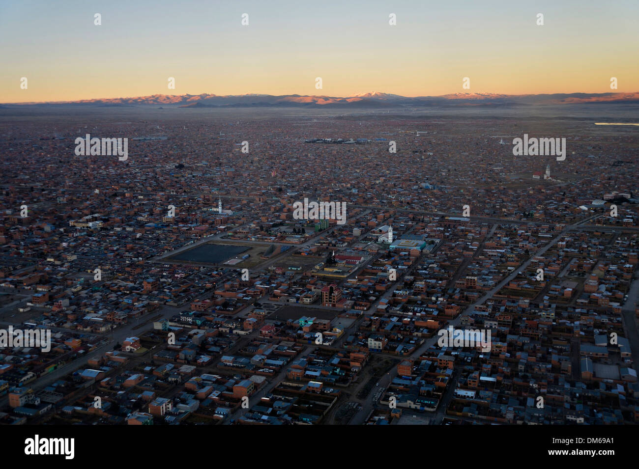 Luftaufnahme, Stadt El Alto, La Paz, Departamento Stockfoto