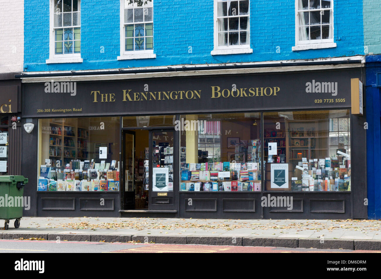 Die Kennington Buchhandlung in Lambeth, Südlondon. Stockfoto