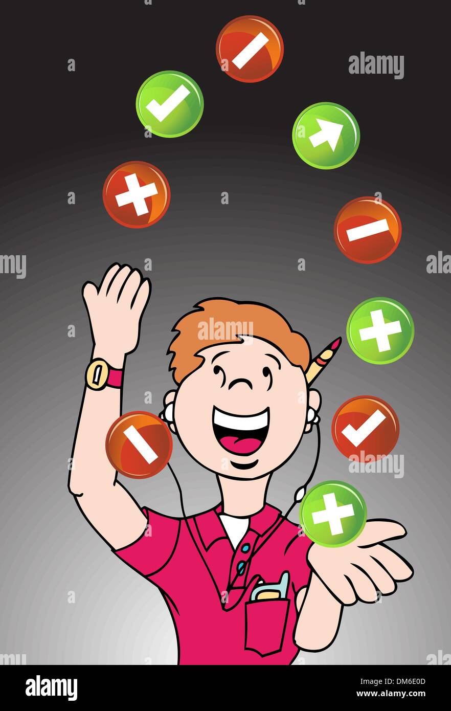 Web-Entwickler jonglieren Stock Vektor