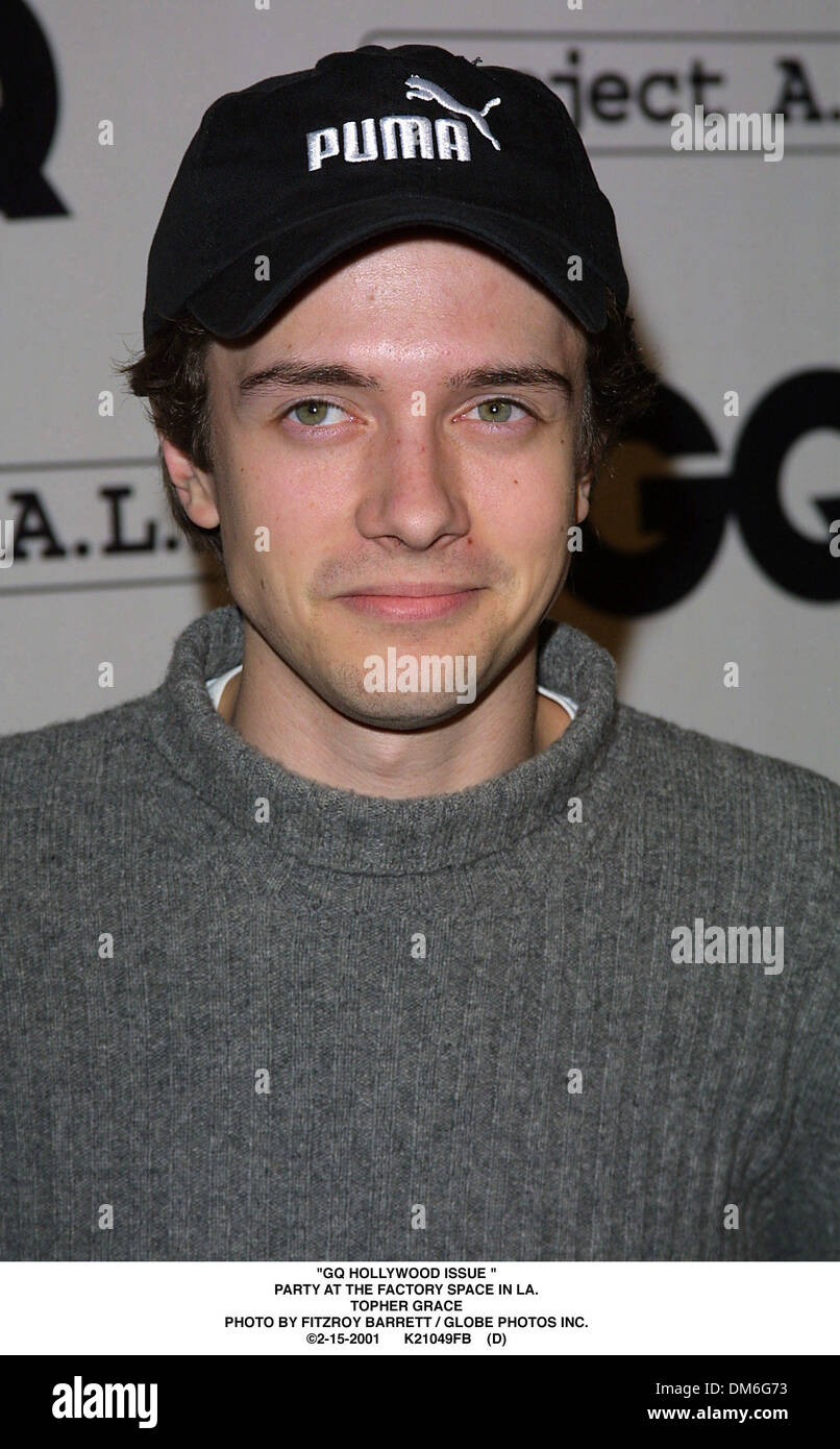 15. Februar 2001 - '' GQ HOLLYWOOD Ausgabe ''. PARTY IN DER FABRIK PLATZ IN LA.. TOPHER GRACE. FITZROY BARRETT / 15.02.2001 K21049FB (D) (Kredit-Bild: © Globe Photos/ZUMAPRESS.com) Stockfoto