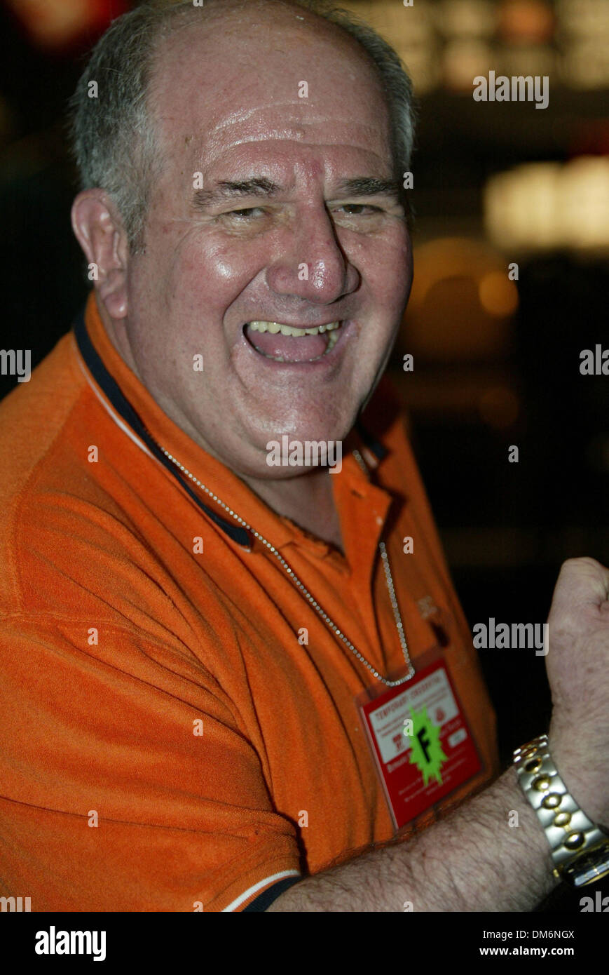 15. Juli 2005; Las Vegas, NV, USA; HAROLD LETTERMAN, HBO inoffizielle Boxen Partitur Torwart, bei Bernard Hopkins Vs Jermain Taylor-wiegen im MGM grand Hotel & Casino in Las Vegas. Obligatorische Credit: Foto von Mary Ann Owen/ZUMA Press. (©) Copyright 2005 von Mary Ann Owen Stockfoto