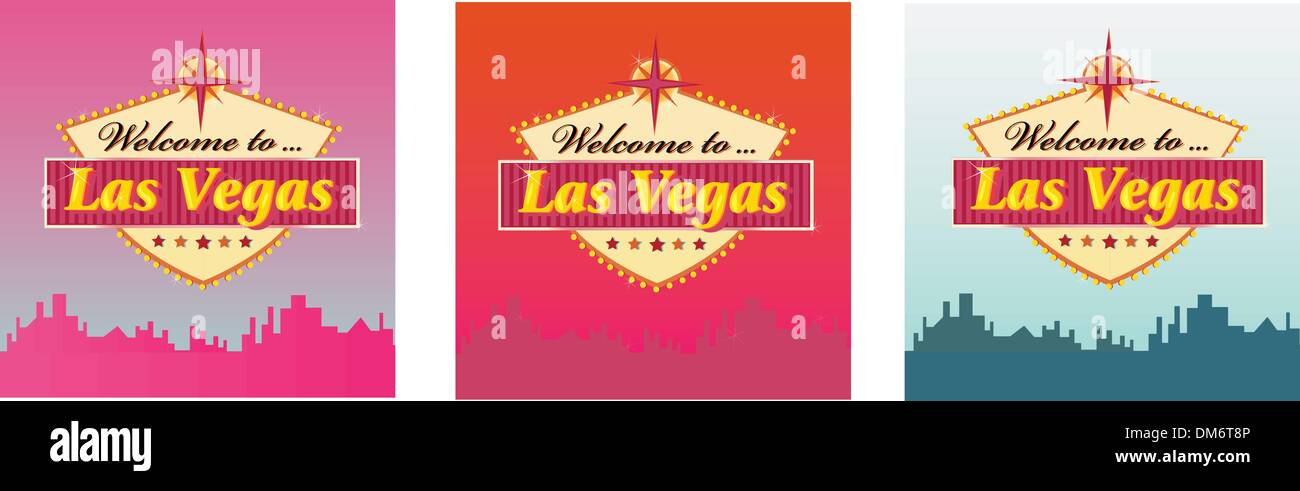 Willkommen in Las Vegas Stock Vektor