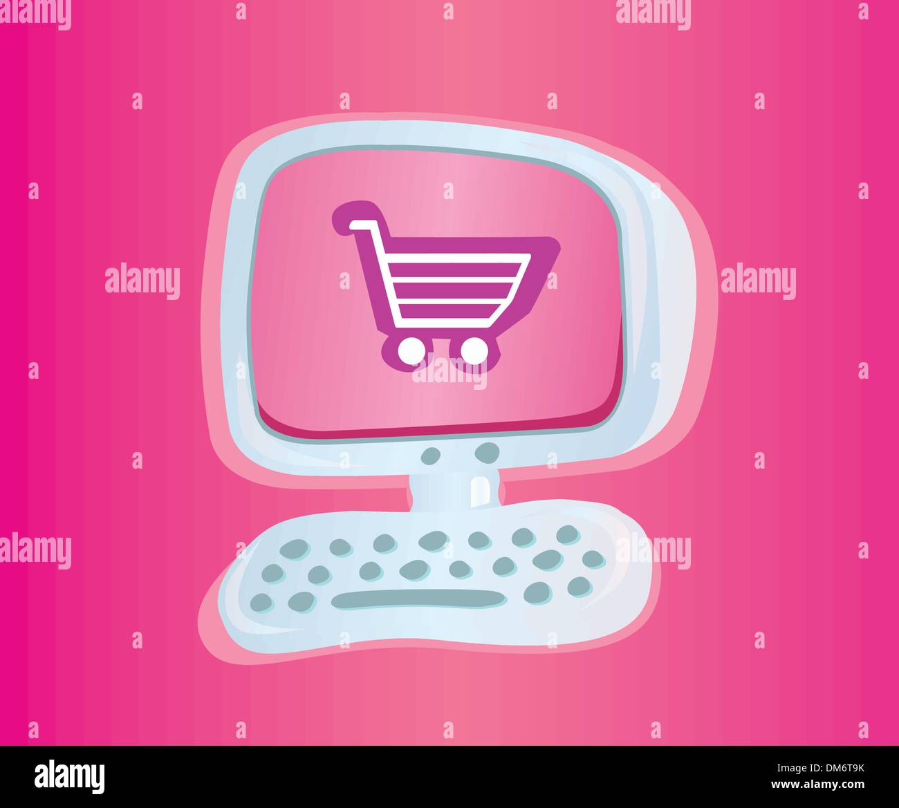 Einkaufen online-Vektor ICON Stock Vektor