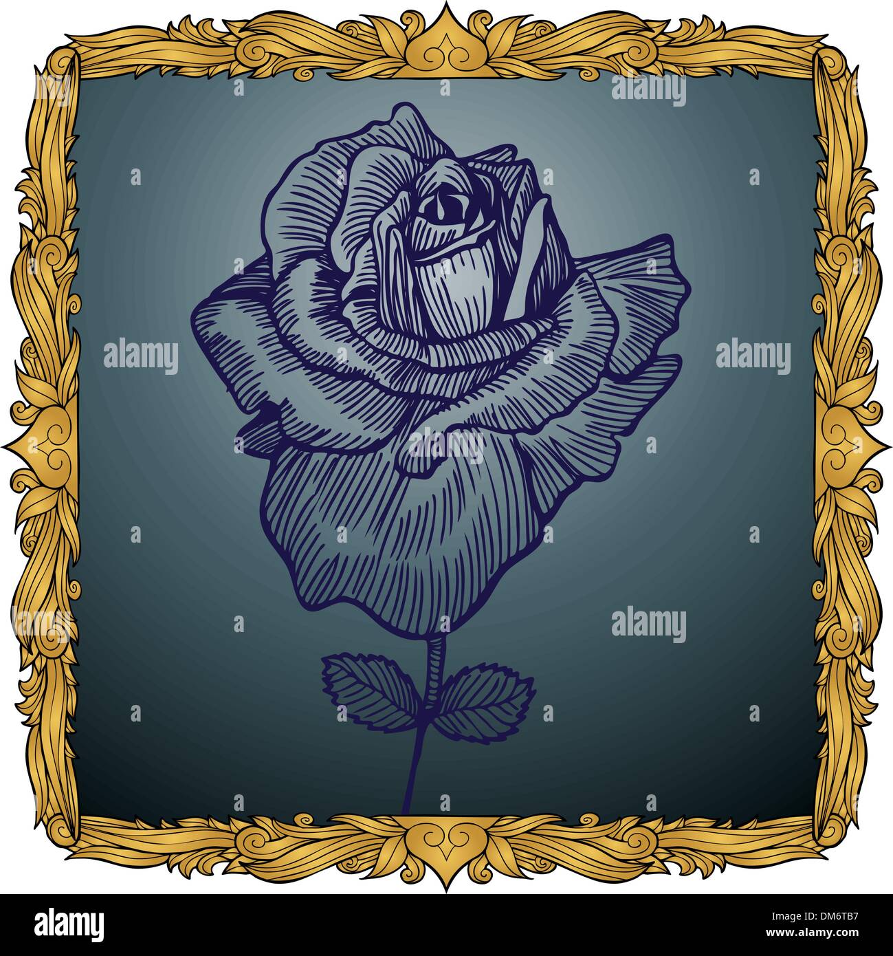 Hand gezeichnete Rose Stock Vektor
