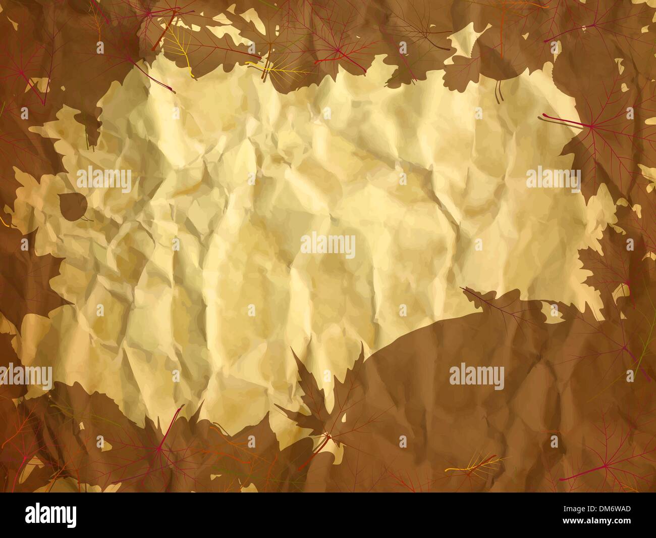 Herbst Hintergrund mit Kürbis auf dem Papier. Stock Vektor