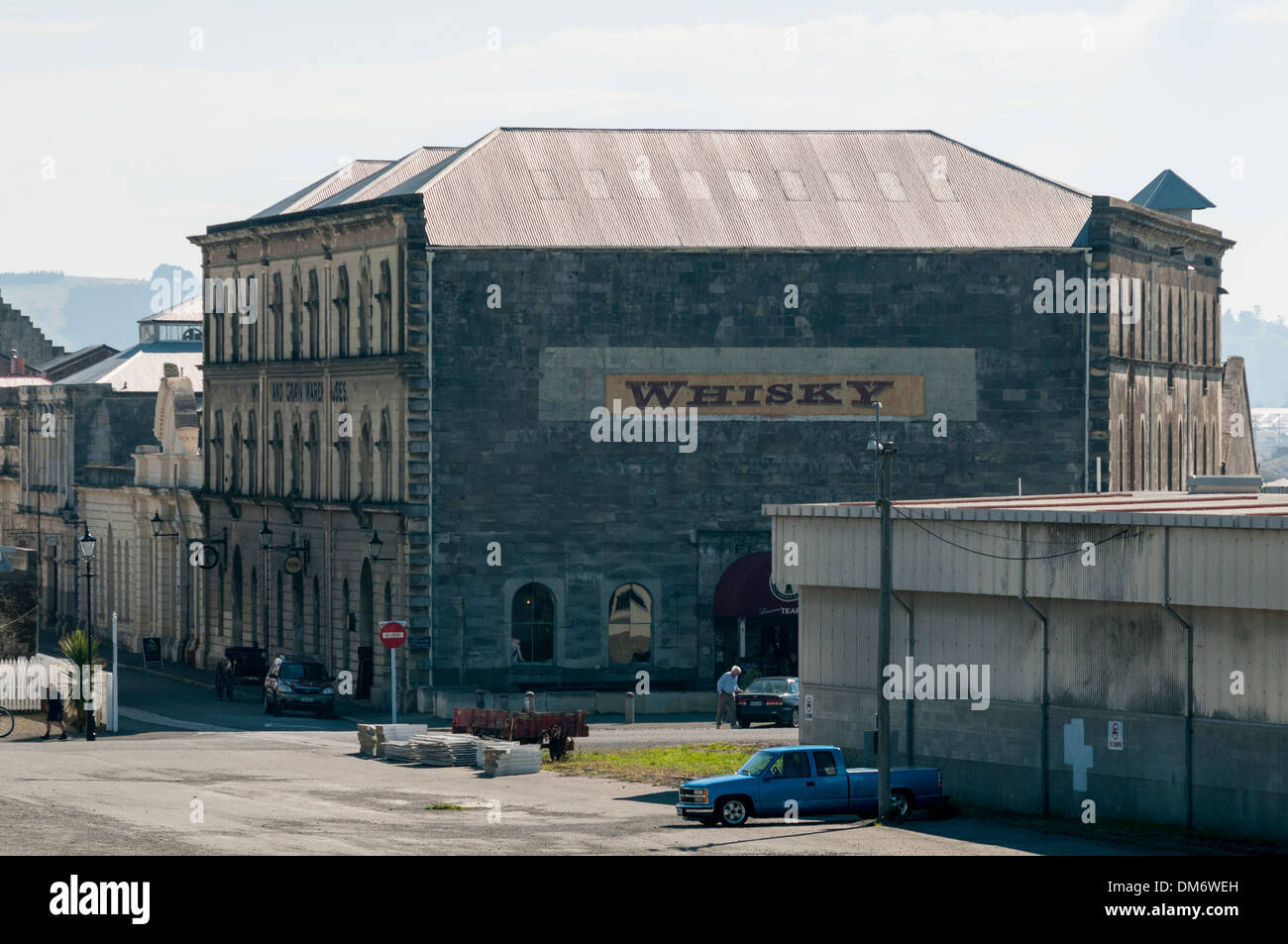 Die Neuseeland Malt Whisky Company, Hafengasse, Oamaru, North Otago, Südinsel, Neuseeland. Stockfoto