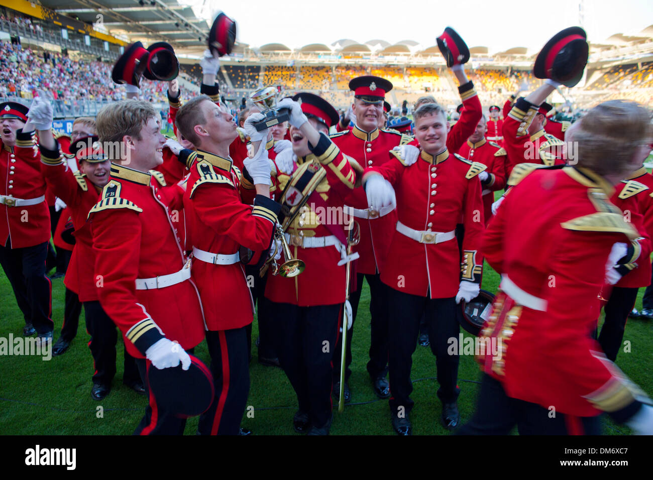 Niederländischer Musik band "Flora" bei den World-Musik-Wettbewerb 2013 Stockfoto