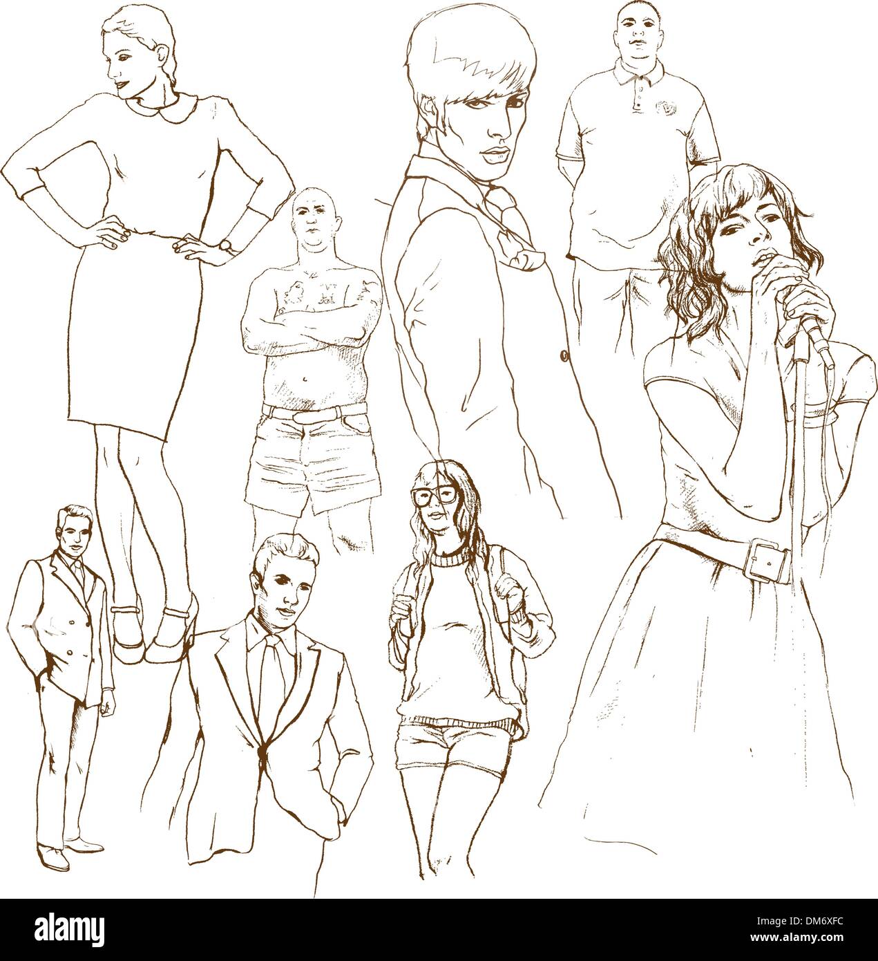 Vektor-Menschen Stock Vektor