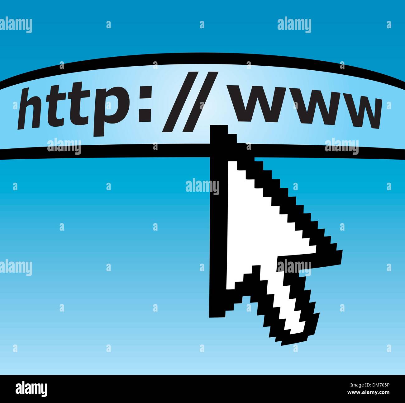 Abstrakte Linie für Eingabe Web-Adresse und cursor Stock Vektor